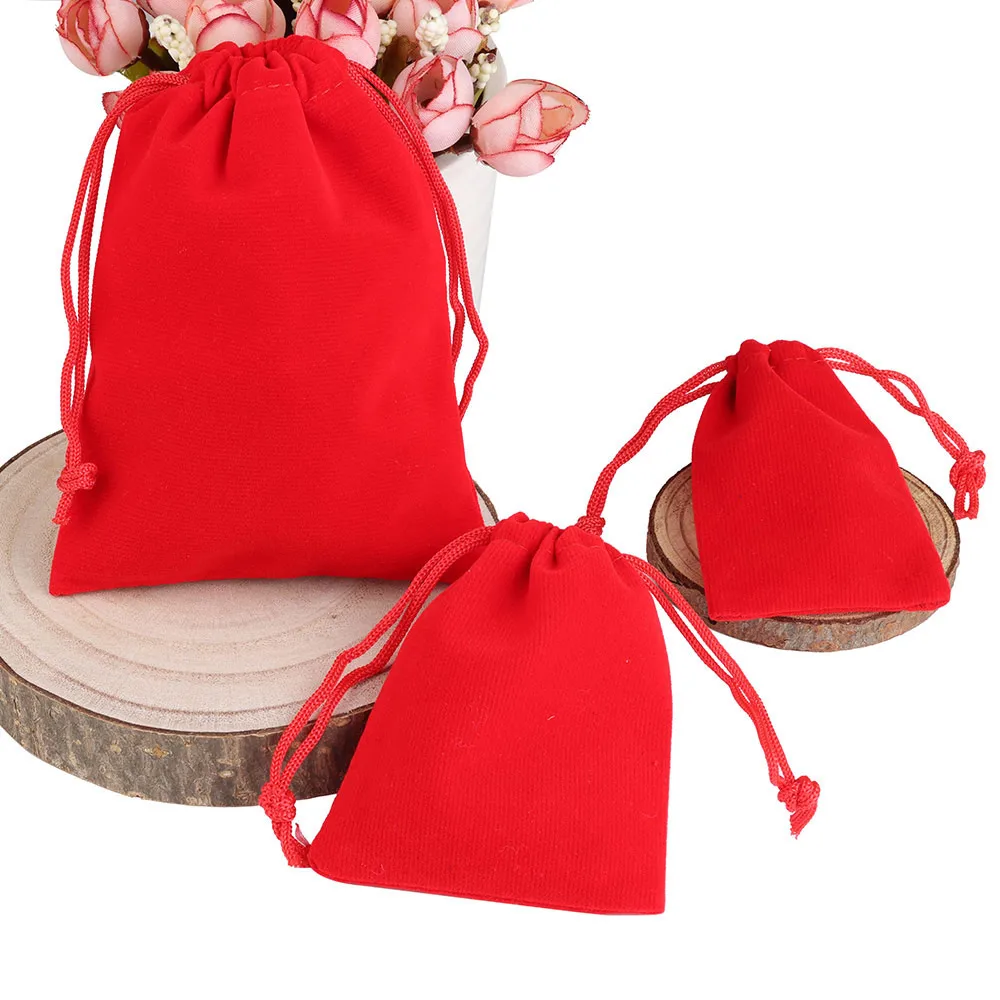 10 Cái/lốc 7X9 9X12Cm Túi Nhung Tặng Túi Đựng Nhiều Màu Sắc Túi Đựng Trang Sức Bọc Nhung Túi Đựng Trang Sức quy Cách Đóng Gói Màn Hình Túi Quà Tặng