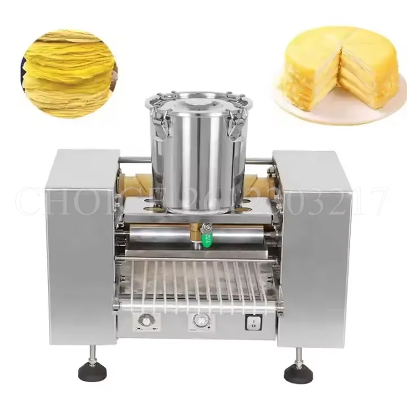 6/8 Inch Commercial Automatic Mini Mille Crepe Wrapper Cake Machine Mango Durian Thousand Layer Spring Roll Pancake Making Maker