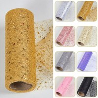 Laser Sequins Tulle Roll Organza Fabric Wedding Birthday Ceremony Party Decoration DIY Baby Shower Birthday Party Supplies