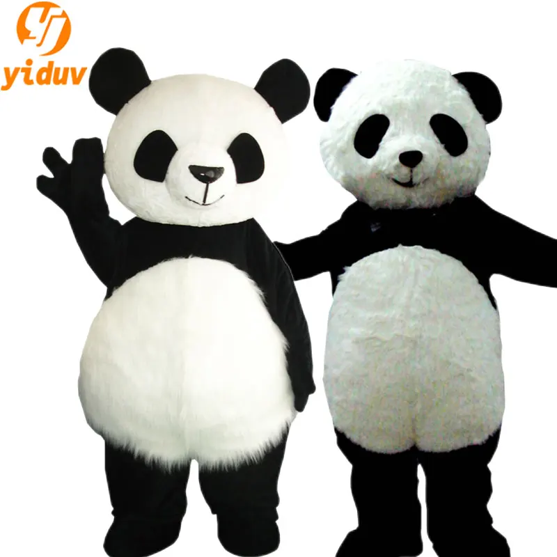 Panda Cartoon Mascot Cosplay Costume Suit Christmas Mascot Panda Adult Size gioco di ruolo vestiti divertenti per feste di Festival