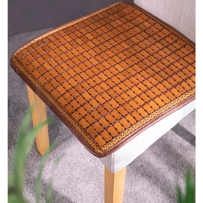 Summer Mat Cushion Office Home Car Mahjong Shape Bamboo Product Seat Sedentary Sofa Stool Cushion