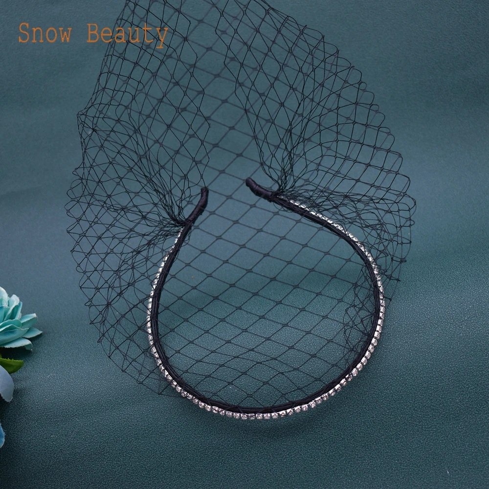 JM21 Short Blusher Wedding veil Birdcage Veils Fascinator Hat for Wedding Party Face Veil Elegant Wedding Accessories for Bride