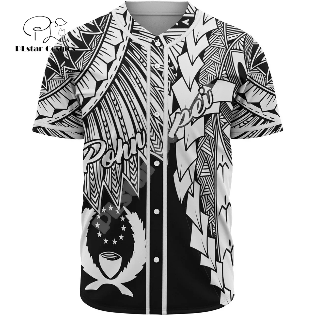 Polynesia Culture Island Country Pohnpei Tribal Colorful Turtle Tattoo 3DPrint Summer Baseball Shirts Jersey Short Sleeves