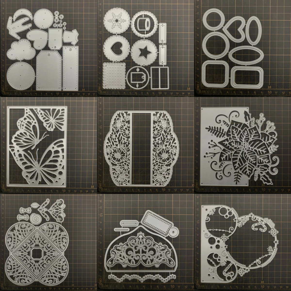 

9 kinds Hang Tag Flower Frame Metal Cutting Dies Stencils For DIY Scrapbooking Decorative Embossing Handcraft Die CutsTemplate
