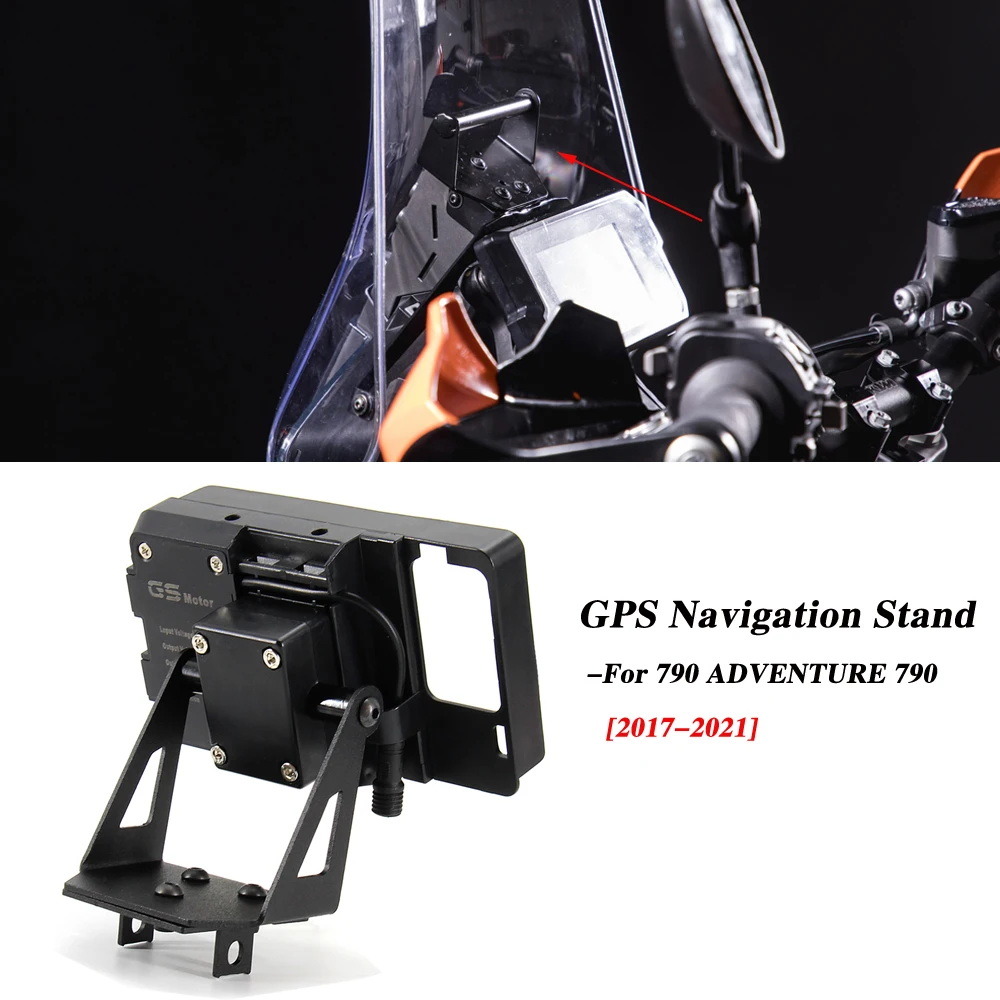 

Motorcycle GPS Smart Phone Navigation Mount Mounting Bracket Adapter Holder For 790 ADVENTURE 790 ADVENTURE R 2017-2020