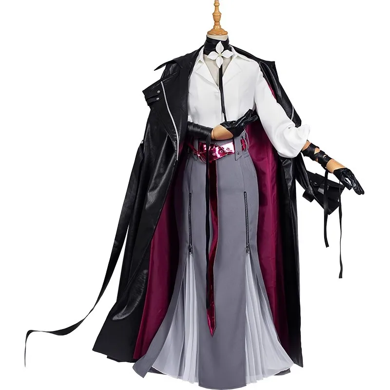Anime Shalom Cosplay Costume Path To Nowhere Wig Shoes Suit Fishtail Skirt Leather Cosplay Costume Halloween Wig Shoes Props