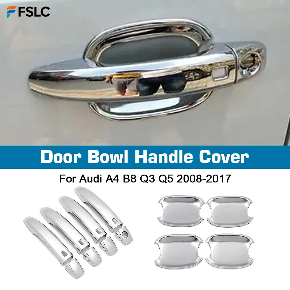 

⭐ Оригинальный ⭐ Хромированные накладки на ручки дверей для Audi A4 B8 Q3 Q5 2008-2017, аксессуары для декора автомобиля