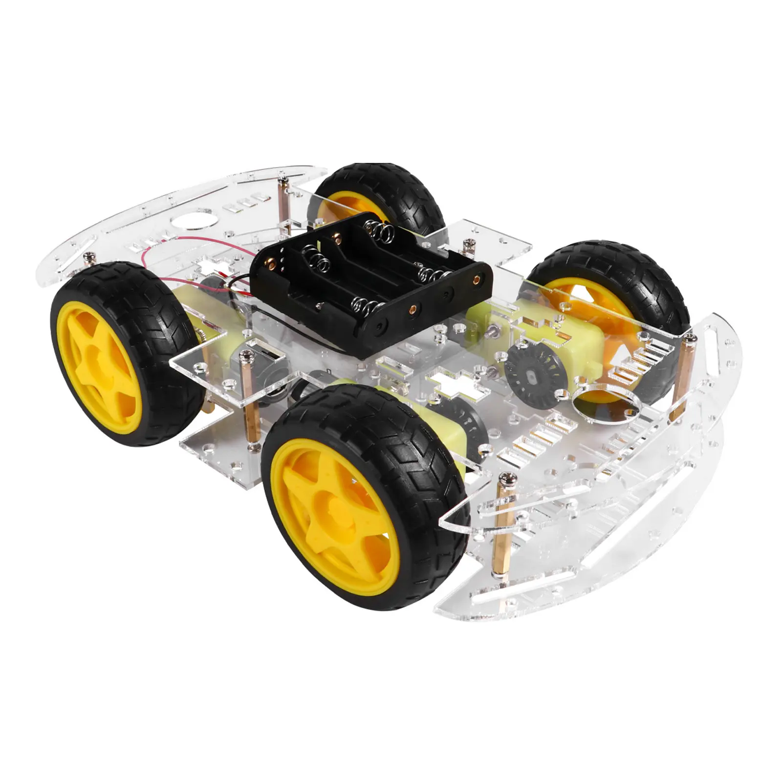 

Smart Robot Car Chassis Kit with Encoder Wheels and Box for DIY Robotics Learning Tracing Obstacle Avoidance