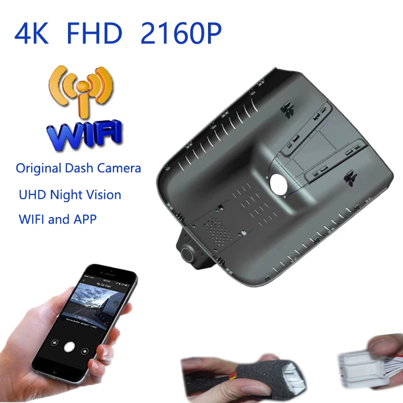 

4K Plug And Play Car Video Recorder Wifi DVR Dash Camera For Geely BINRAY COOL Coolray 2022 2023 Jiaji 2023 2024 Dashcam