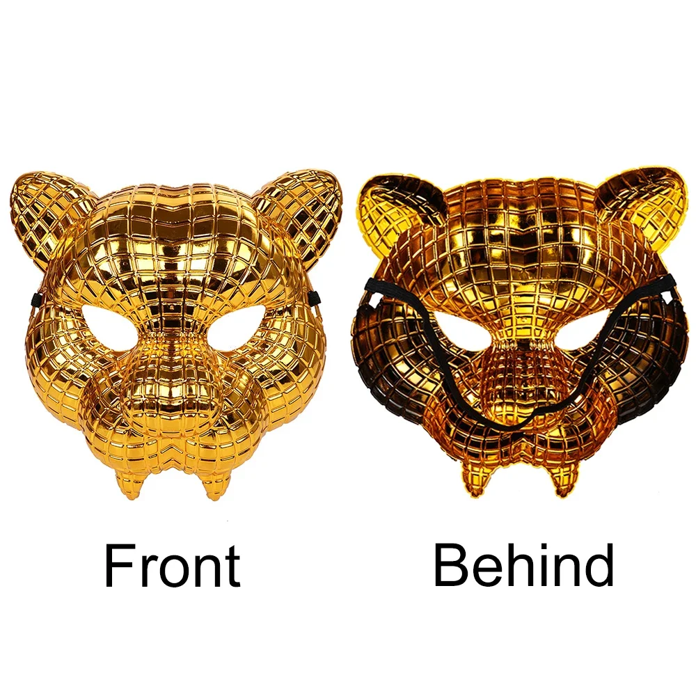 Halloween Animal Cosplay Lion Tiger Leopard Stage Show Prop Mask Golden Leopard Party Mask Costume Accessories Party Supplies