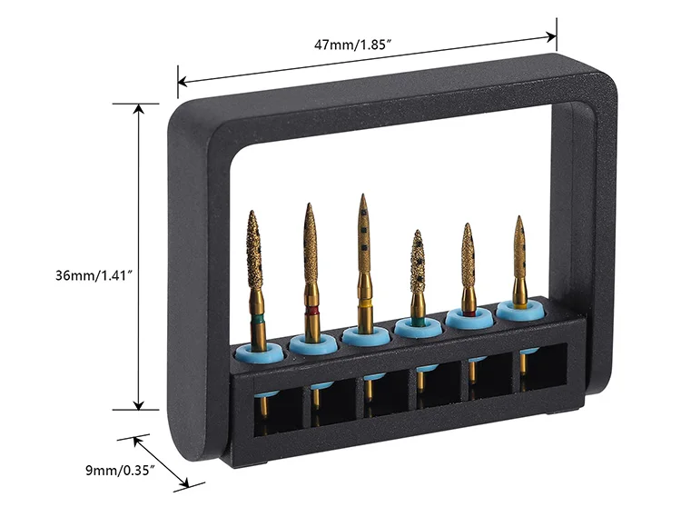 5 Boxen AZDENT Dental Diamantbohrer Restaurations-Set Vertikale Präparationsbohrer FG 1,6mm für Vorder- und Prämolarenzähne Zahnmedizinisches Werkzeug – Detail 5