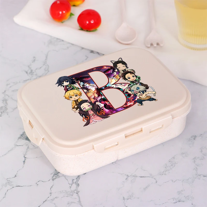 1000ML Demon Slayer Infinity Castle Boys Cartoon Lunch Boxes Student Plastic Portable Bento Box Insulated Lunch Box Cute Gifts view 3