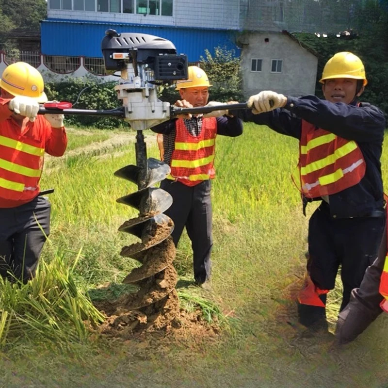 

High power four-stroke digging machine Photovoltaic drilling machine Ground drilling Tree planting pole Pile driver Excavator