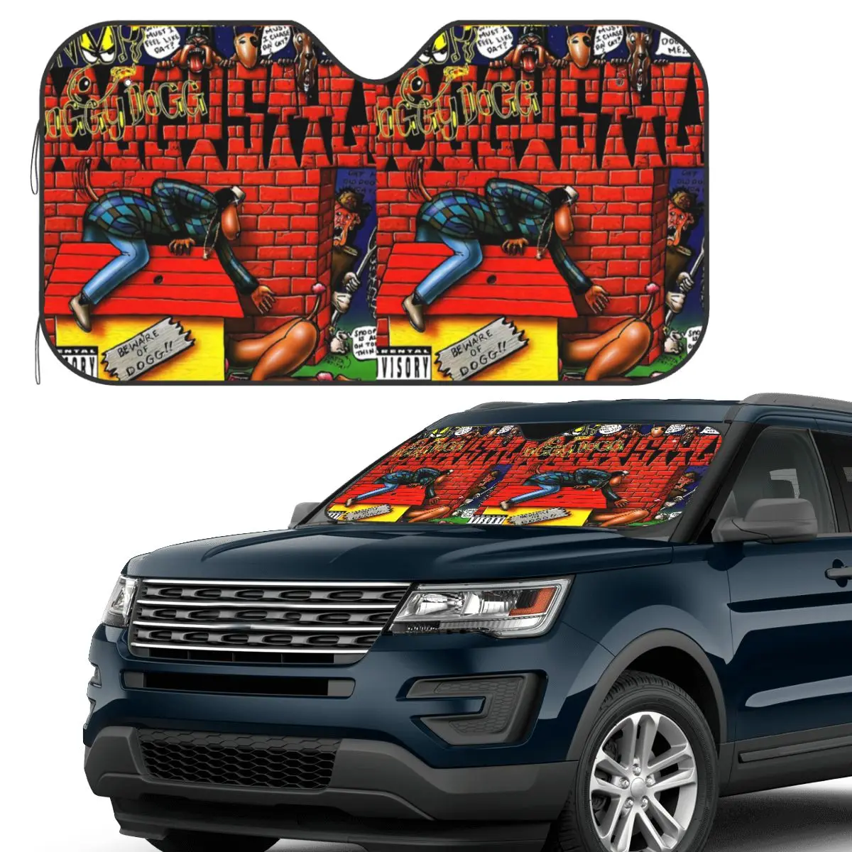 

Snoop Dogg Doggystyle Sunshade Windscreen Car Front Windshield Window Sun Visor Accessories Covers