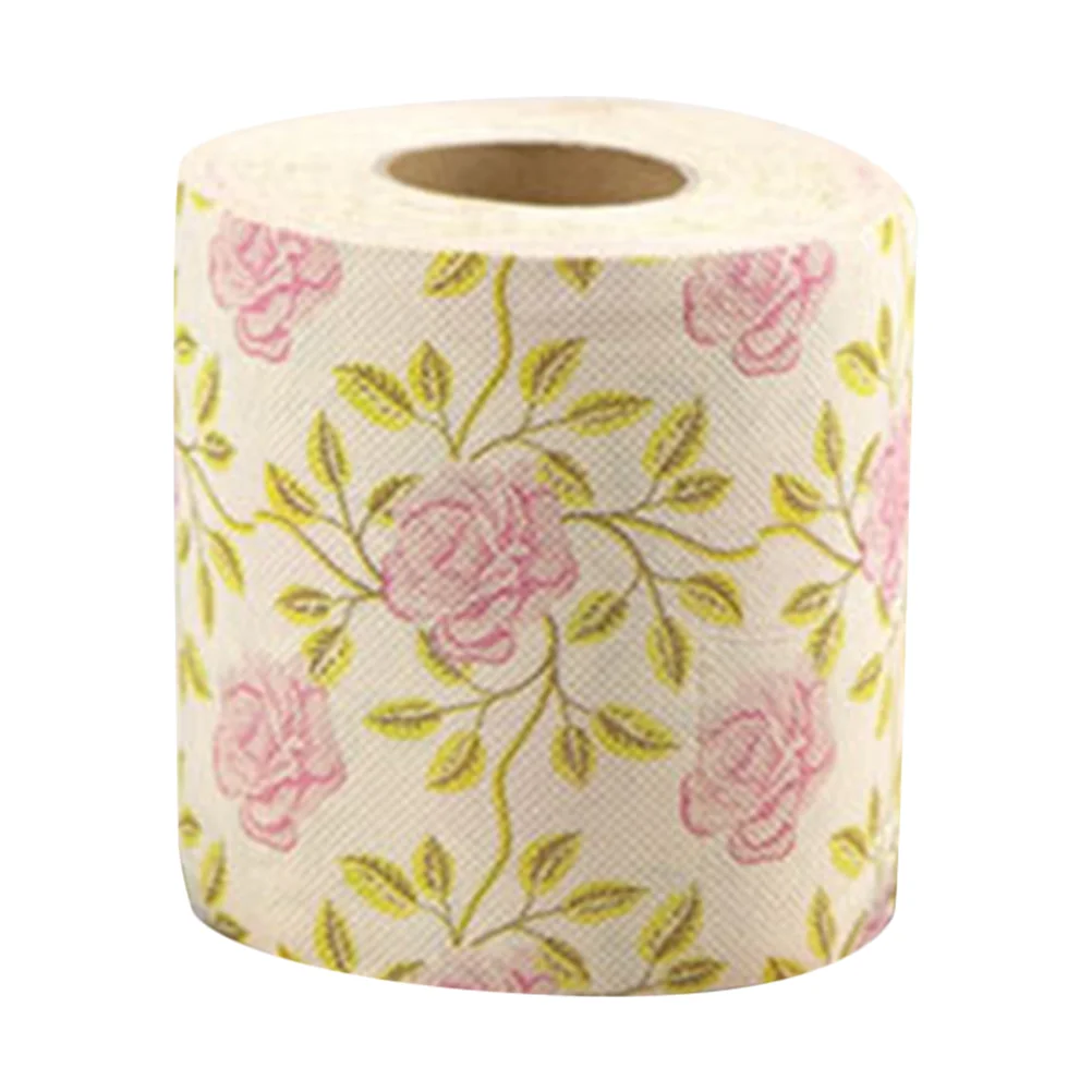 Papel higiênico decorativo para meninas, flores impressas, guardanapo almoço, acessório do banheiro