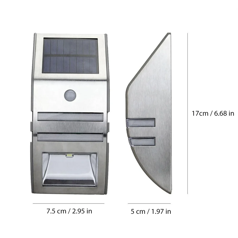 

Solar Motion Light Wall Mount Stainless Steel Led Outdoor Solar Sensor Wall Light Pir Lights Waterproof Auto On At Dusk