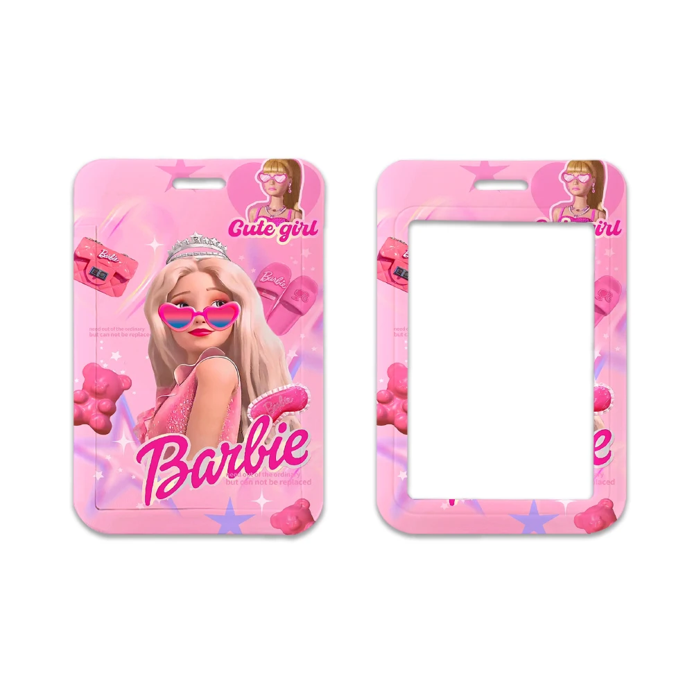 Anime New Styles Barbie Card Sleeve Holder Kawaii Cartoon Bus Card ID Credit Bank Access Control Protective Cover Bag Gifts Toys