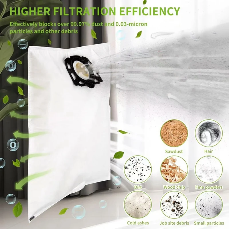 Para Karcher WD4 WD5/WD6/MV4/V5/V6 bolsa de polvo accesorios para aspiradoras