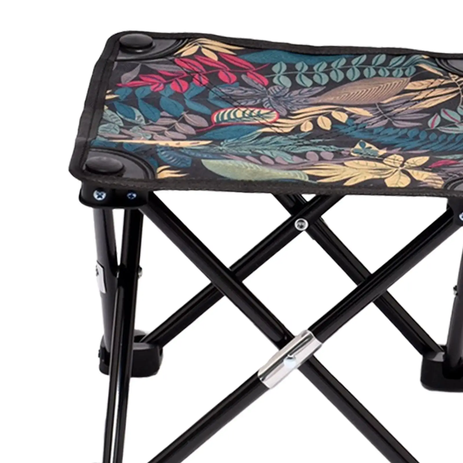 كرسي تخييم قابل للطي، كرسي قدم، سهل الحمل، كرسي مسند للقدمين، مقاوم للتآكل، مقعد مدمج، كرسي سرج #5