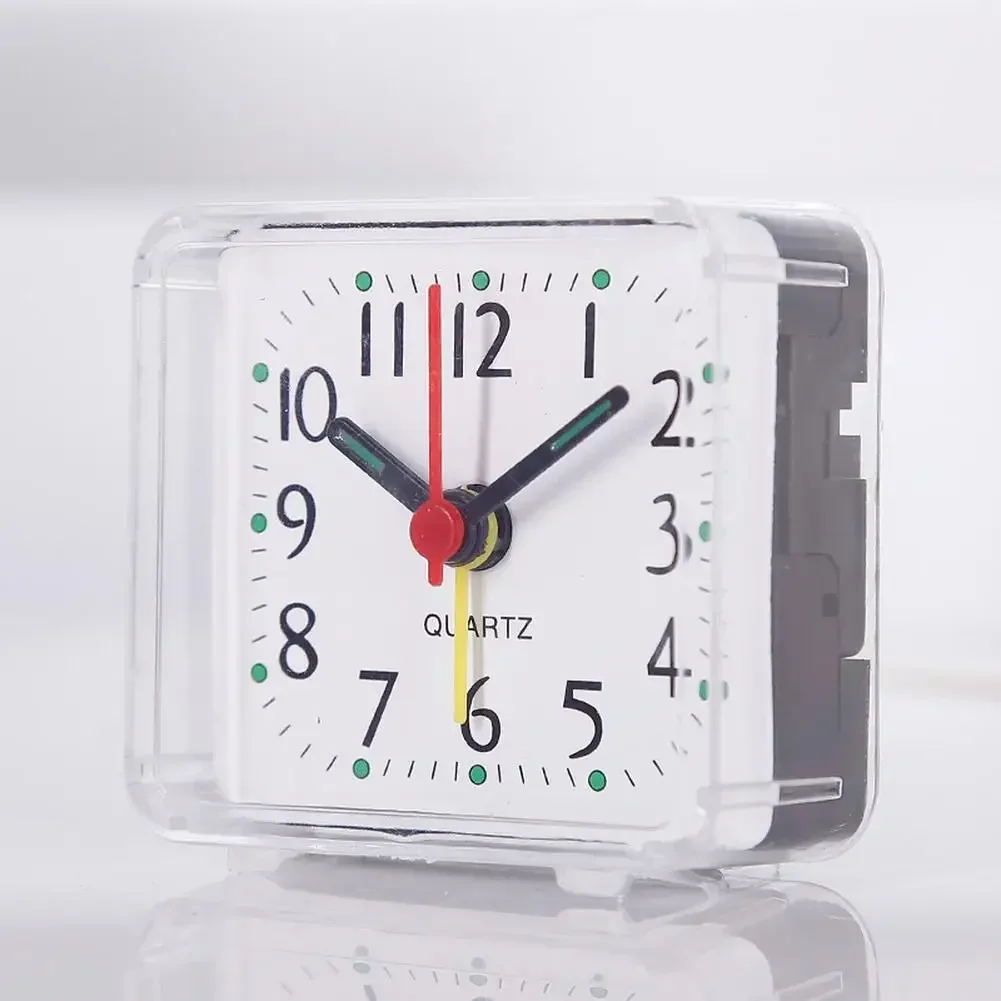 Durable Brand New Office Home Alarm Clock Wake Up Clocks PVC Silent Small Square 6.2x3x5.9cm Bedside Candy Colors