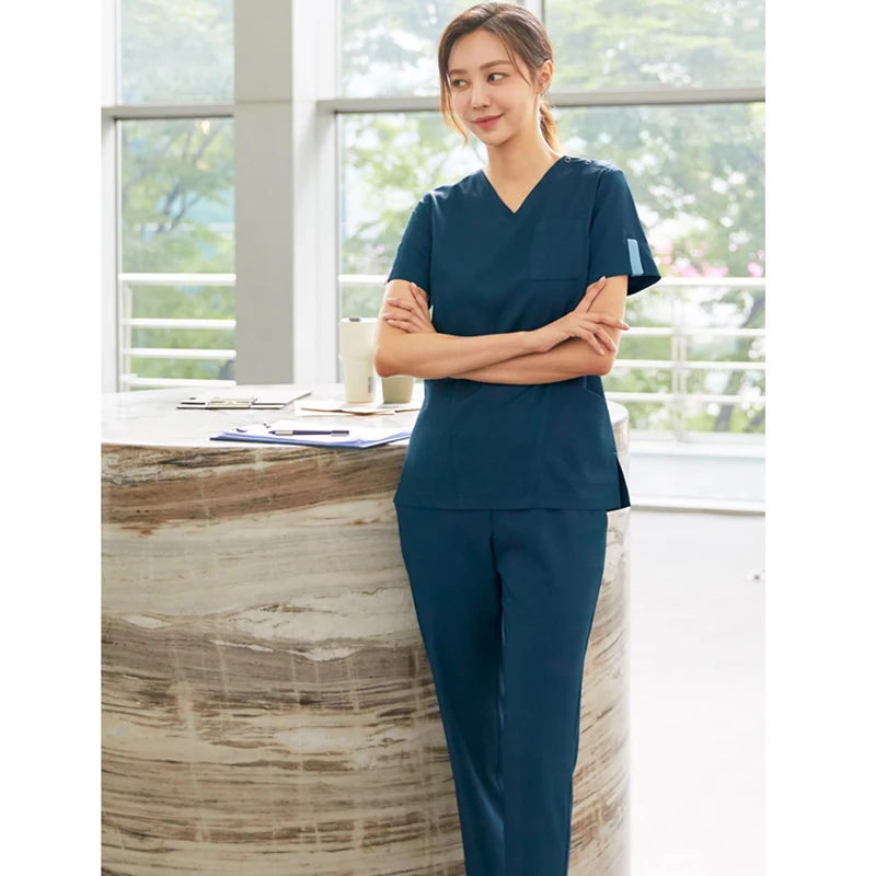 Hand washing suit women's short-sleeved operating room surgery clothes brush hand clothes nurses' uniform stomatologist overalls