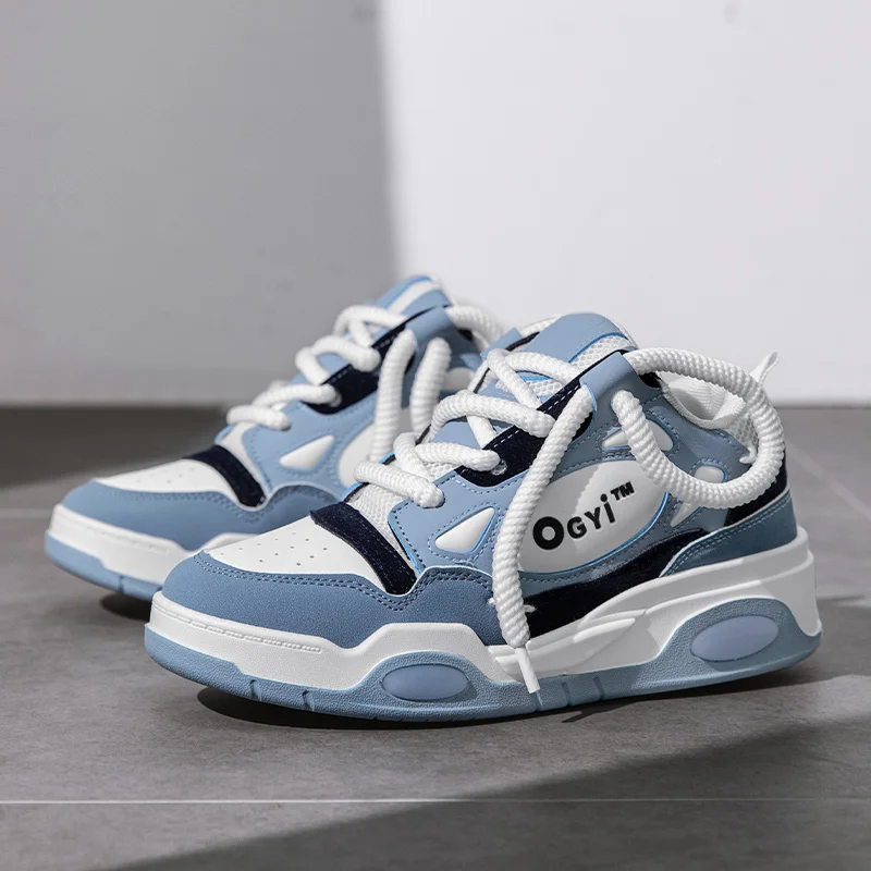 

Retro Men's Skateboarding oes Platform Casual Low Top Lace-Up Canvas Footwear Pure Color Seasonal Autumn Faion M