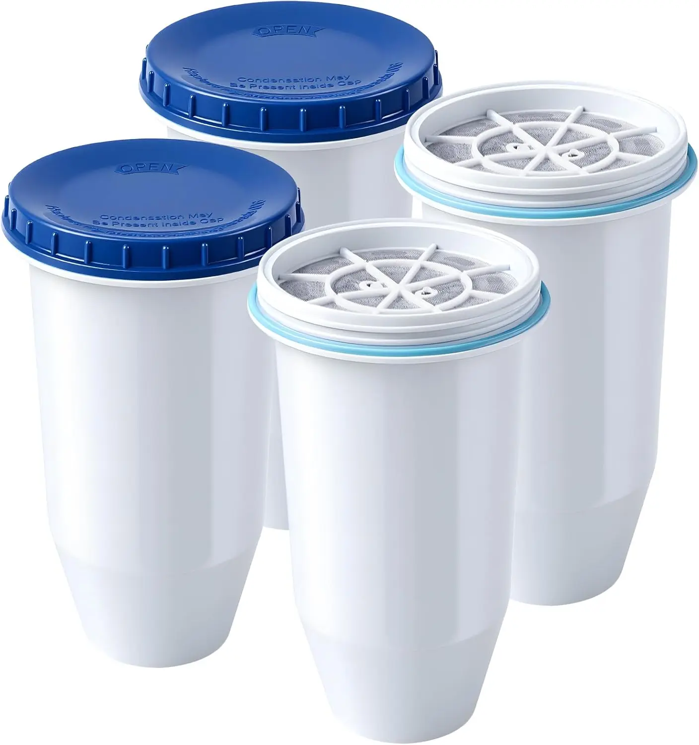 

6-Stage Water Filter Replacement for Pitchers & Dispensers | Removes 99.9% Impurities | Compatible with Multiple Models | 4-Pack