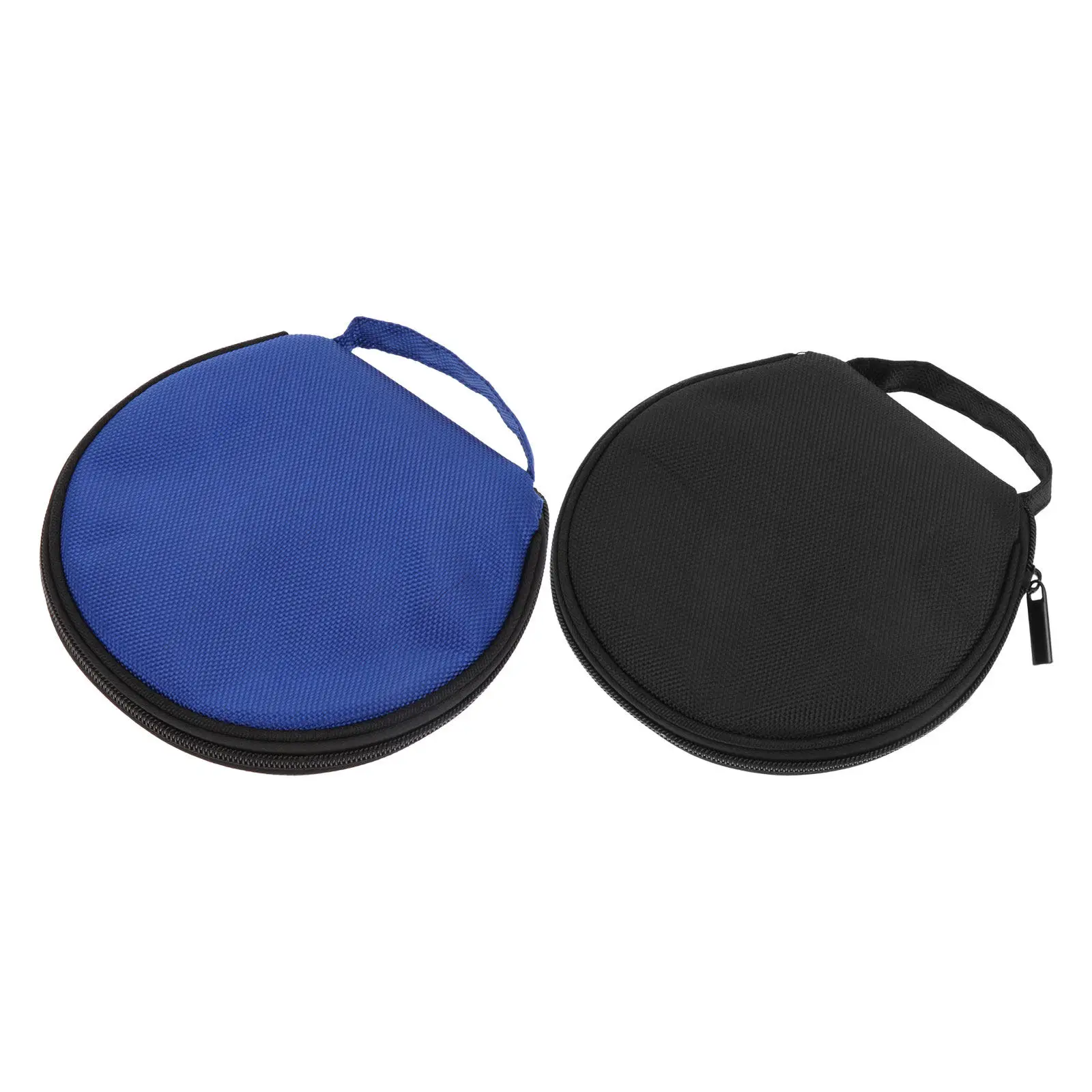 2Pcs Car Cd Organizer Storage Box Oxford Cloth Portable Disc Holder Zipper Handle Large Capacity Pouch for Vehicle Office