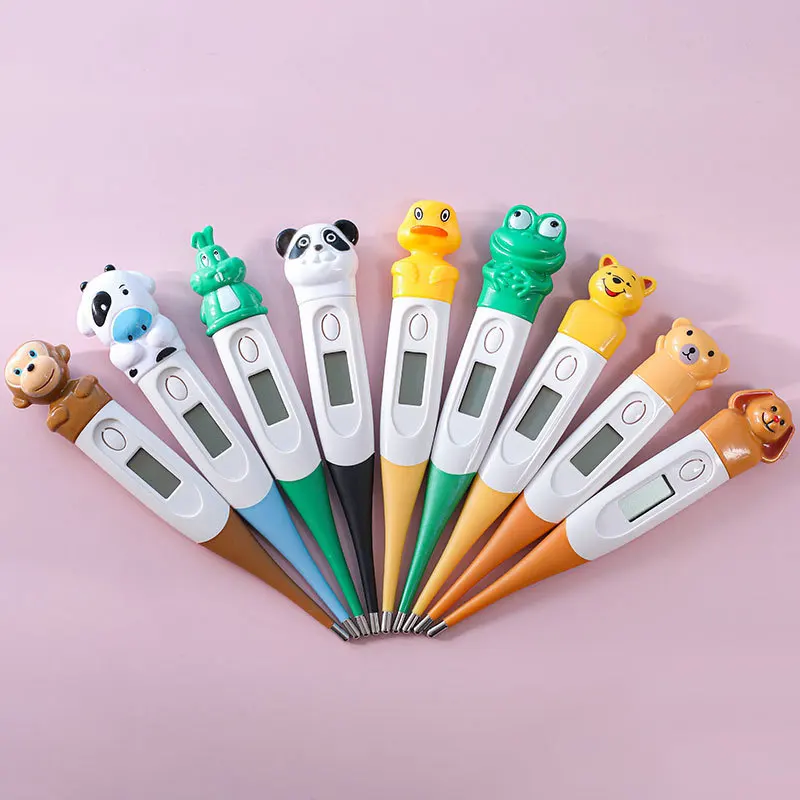 Medical Digital Baby Child Adult Pet Soft Flexible Tip Cute Celsius Body Cartoon Thermometer Fever Temperature Measurement Tool