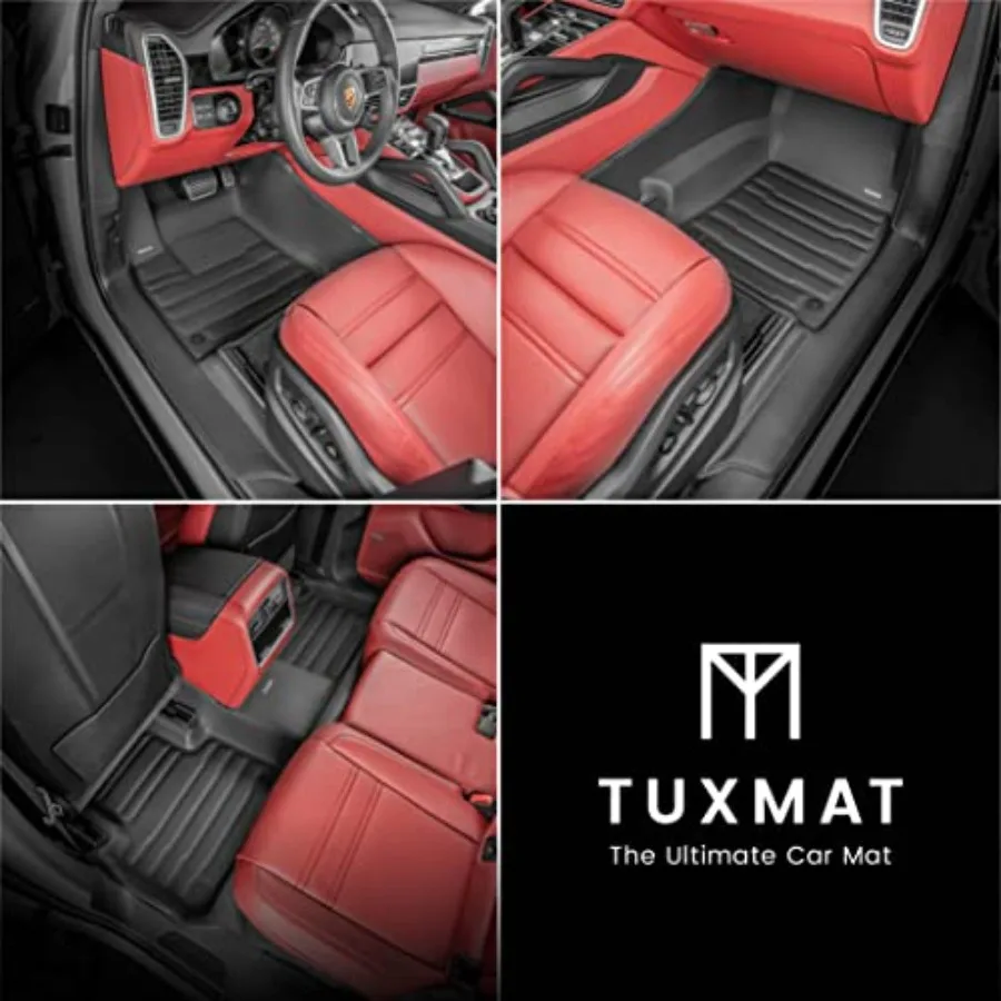 Dywaniki samochodowe na zamówienie do Porsche Cayenne modele 2019-2026, pełne pokrycie, na każdą pogodę, dopasowane laserowo, kompletny zestaw.
