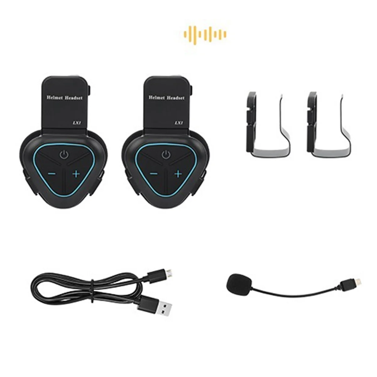 

【Price-Drop!】New LX1 Motorcycle Helmet Bluetooth Headset Portable Smart Noise Cancelling Waterproof Takeaway Headset