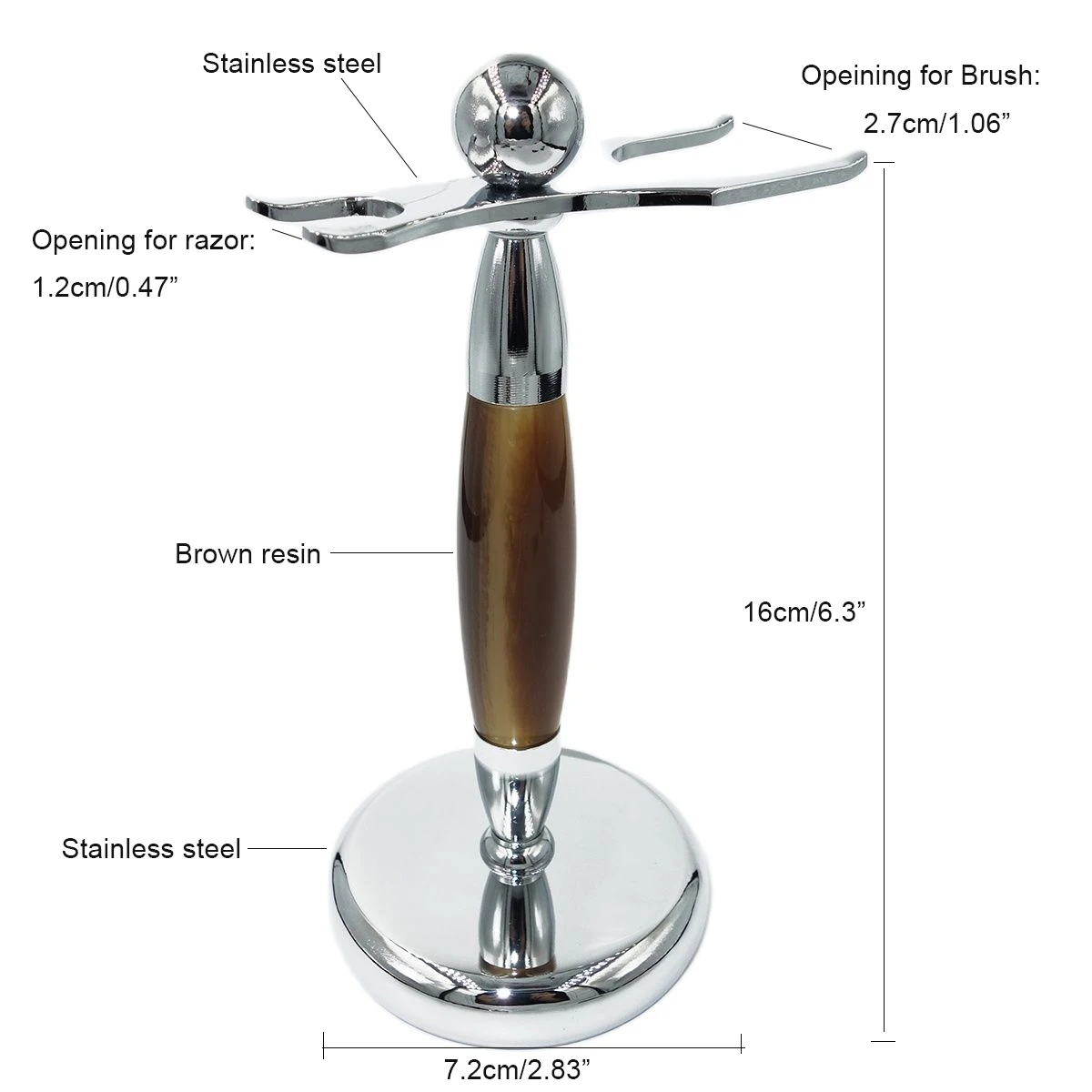 iRAZOR Men's Shaving Stand Holder for Brush and Safety Razor Pro Rack Tools for Barber Shop Grooming Accessories Luxury Gift