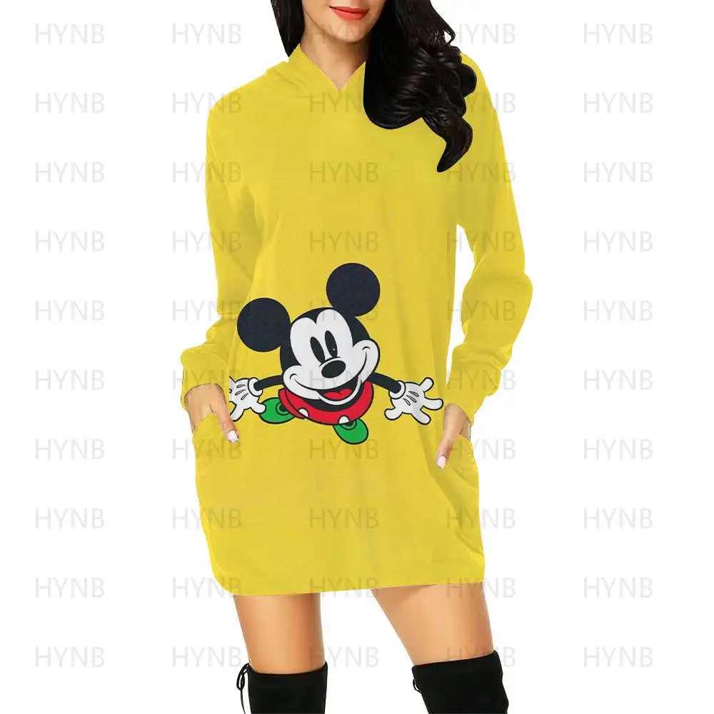 Mickey Dresses for Women 2022 Hoodie Prom Mini Dress Chic Woman Evening Disney Elegant Women\'s Party Minnie Mouse Y2k Kawaii 5XL