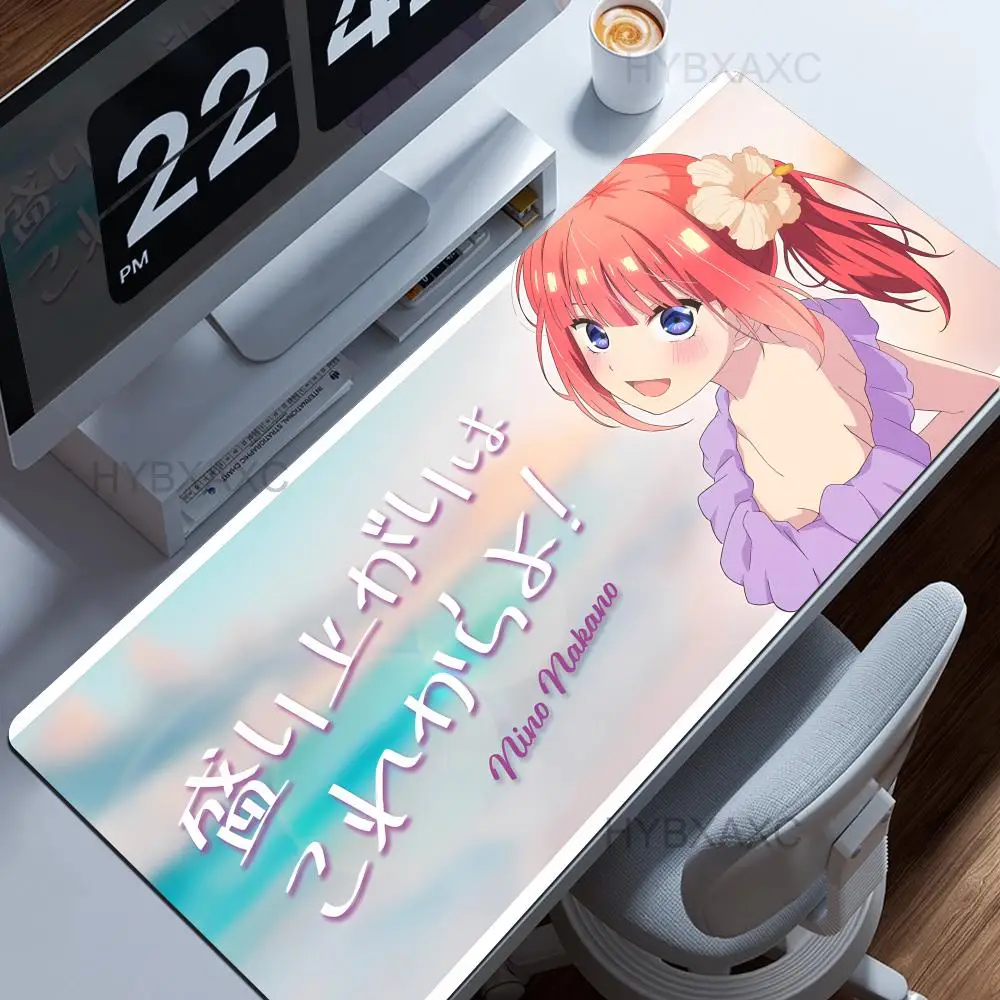 New Pretty The Quintessential Quintuplets Mouse Pad Anime Kawaii Girl Mouse Pad Laptop Gaming HYBXAXC Large Keyboard Desk Mat