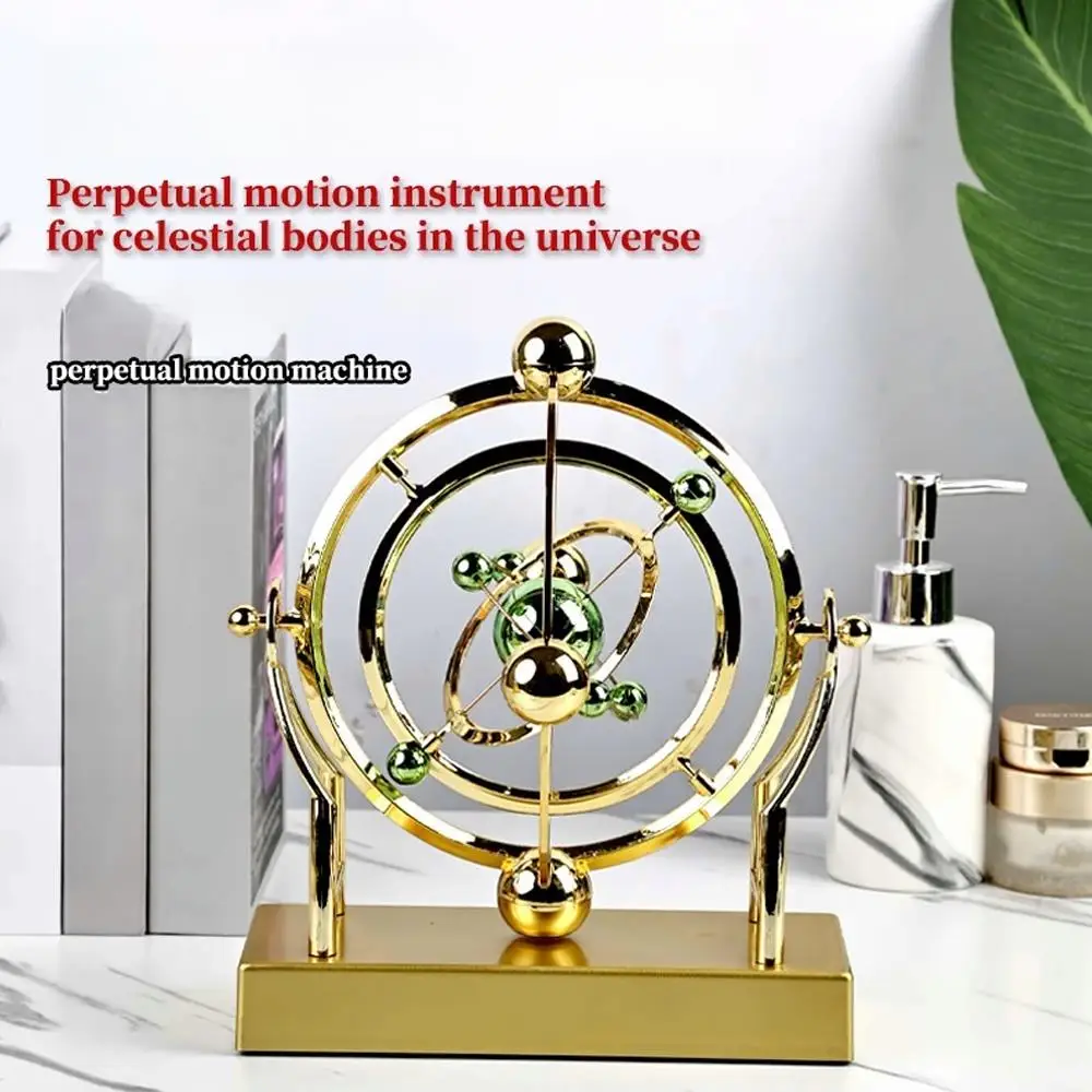 Home Decor Crafts Celestial Orbit Pendel, kinetische Kunst-Schreibtischdekoration, Astronomie-Modell für das Heimbüro, rotierende Skulptur