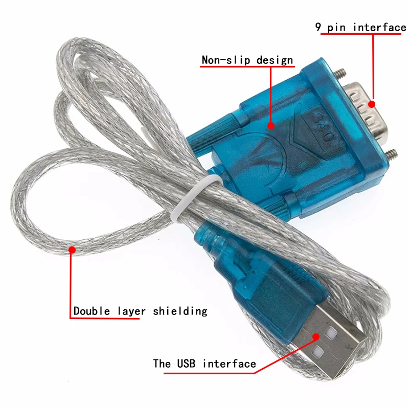 New HL-340 USB to RS232 COM Port Serial PDA 9 pin DB9 Cable Adapter Support Windows7 64