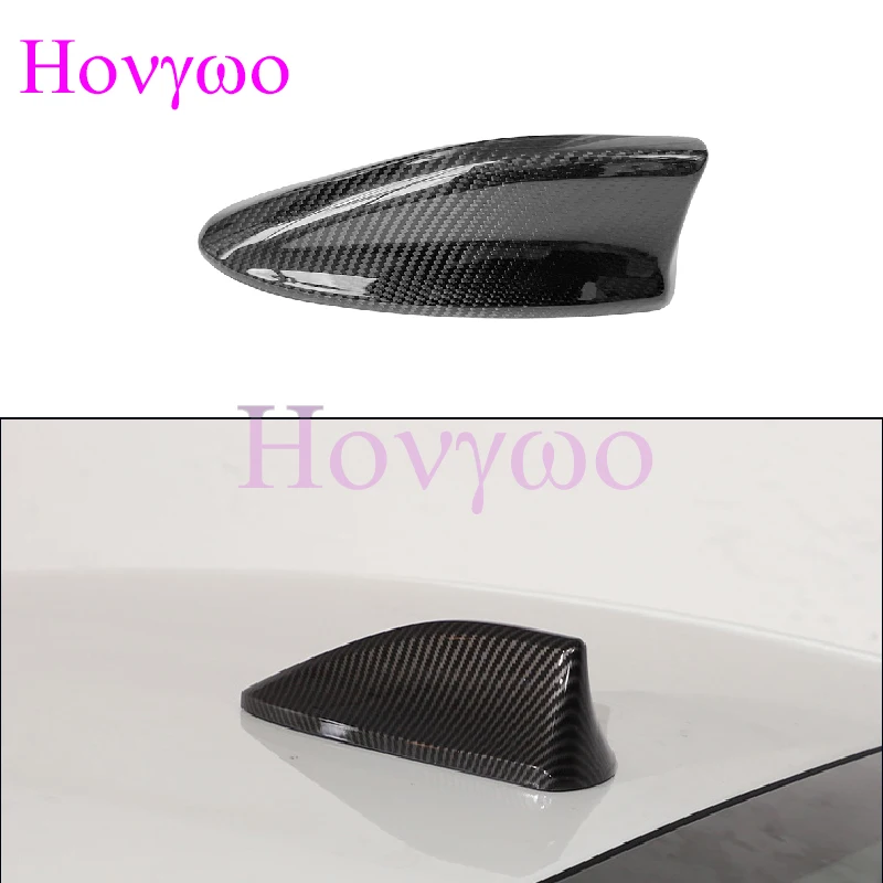 ألياف الكربون الحقيقية سقف السيارة زعانف القرش هوائي غطاء الكسوة لسوبارو BRZ لتويوتا GR86 2022up #2