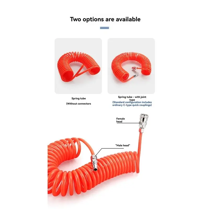 A85M PU مجموعة إصلاح أنبوب الربيع مع مجموعة التوصيل، تأثير خرطوم هواء PU حلزوني عالي الجهد للمنزل وللاستخدام الأدوات #2