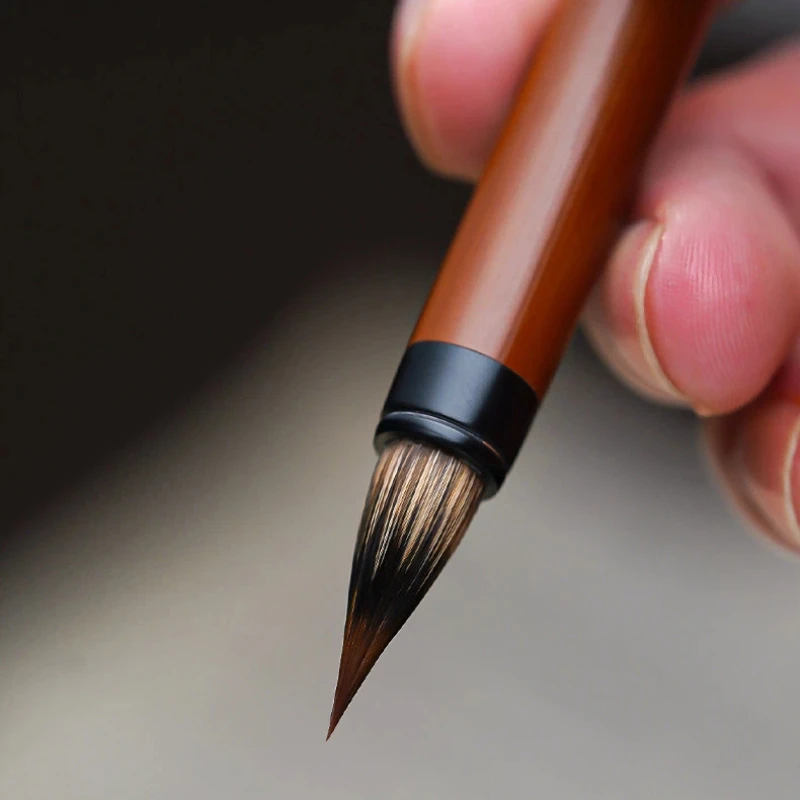 Small Regular Script Calligraphy Brush Fine Tip Chinese Writing Brush Copying Calligraphy Practice Chinese Painting Writing Tool