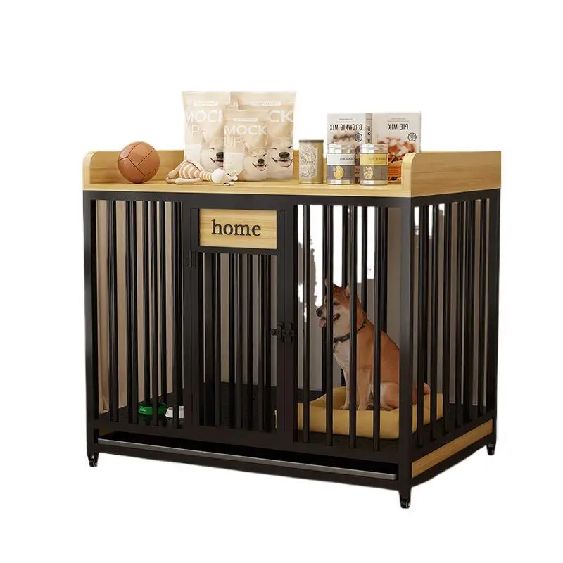 

Dog cage, large dog cage with toilet
