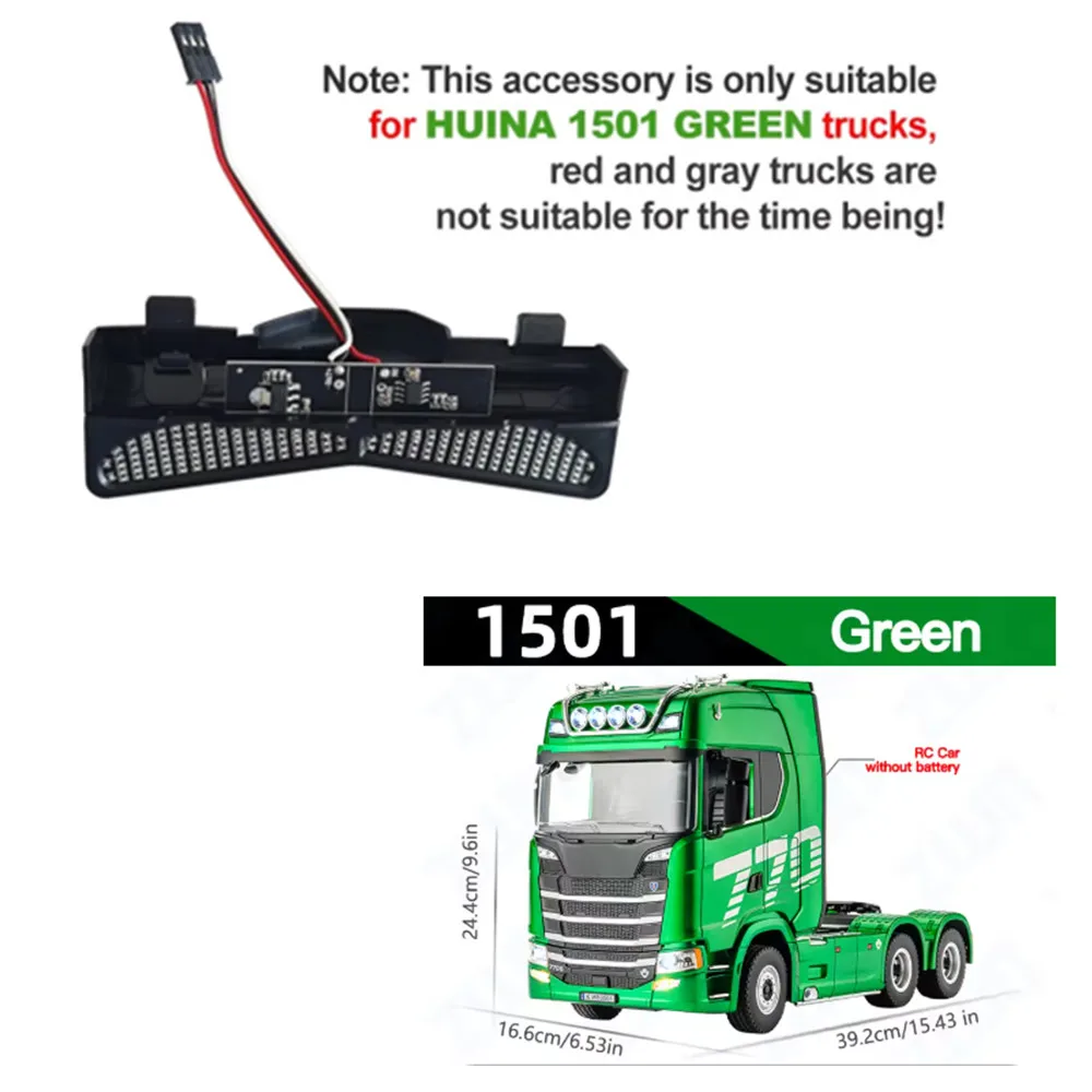 

Upgraded Accessory Demon Eye Light For : HUINA 1501 RC Truck