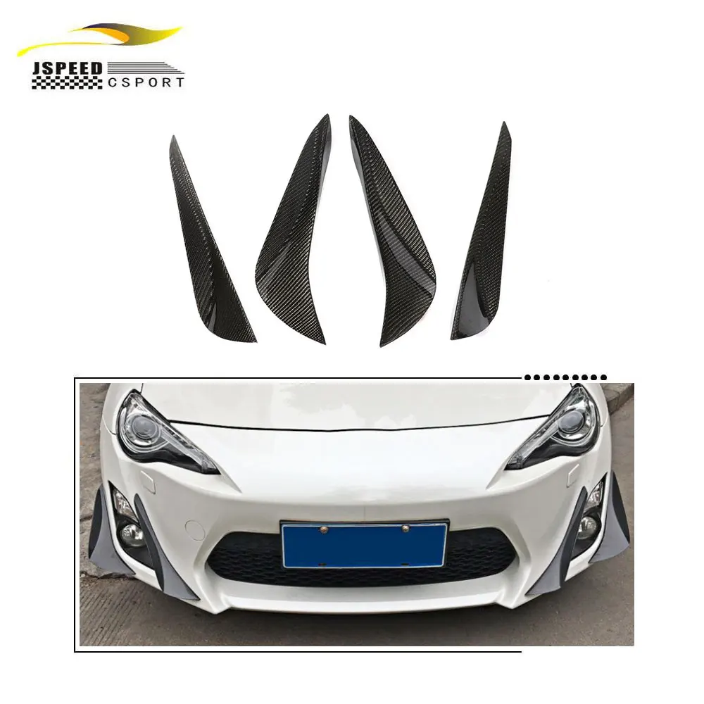 

Suitable for Carbon fiber front bumper fin decorative cards are used Suitable for Toyota GT86 FT86 Subaru BRZ