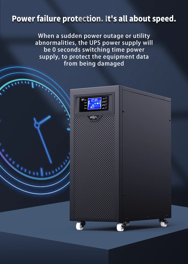 Online Ups System 6Kva 5400W 220Vac Single Phase Uninterruptible Power Supply UPS