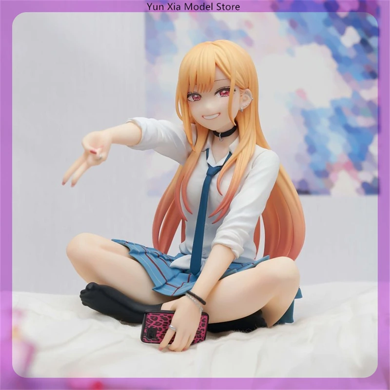 

10cm My Dress-Up Darling Kitagawa Marin Sitting Position Anime Figure Model Statue Collection Desktop Decoration Ornament Toy