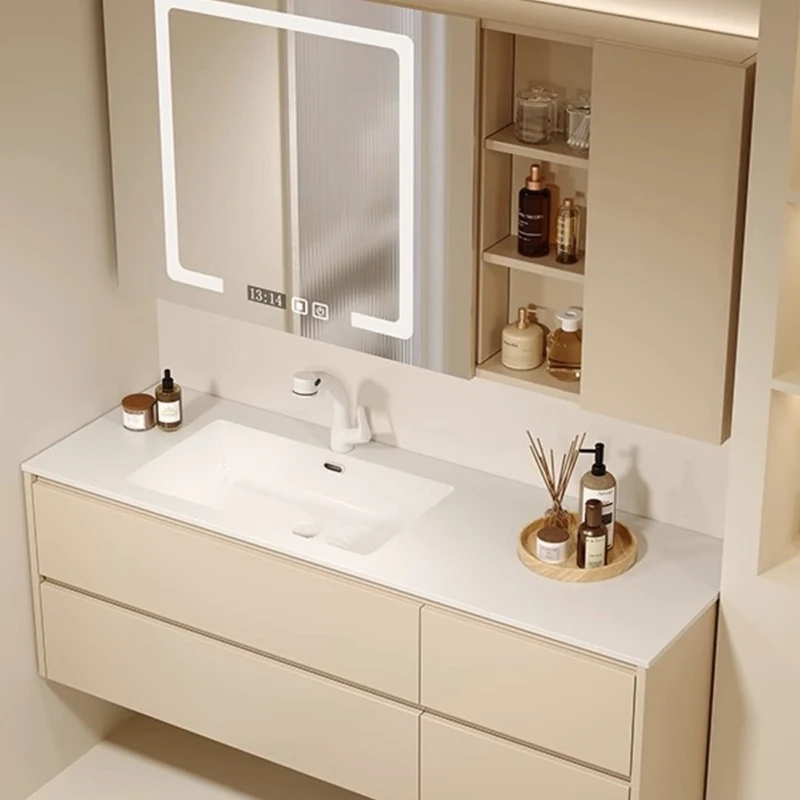 Modern Salon Bathroom Cabinets Vintage Vanity Drawer Light Bathroom Cabinets Mirrors Storage Mueble Organizador Furniture