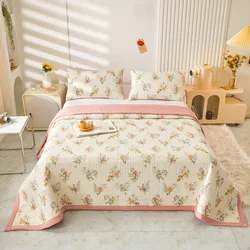 Bed Cover Wassen Katoen Linnen Rok Kant Spreien Studentenslaapzaal Tatami Matras Antislip Cove Dunne Deken Vier seizoenen