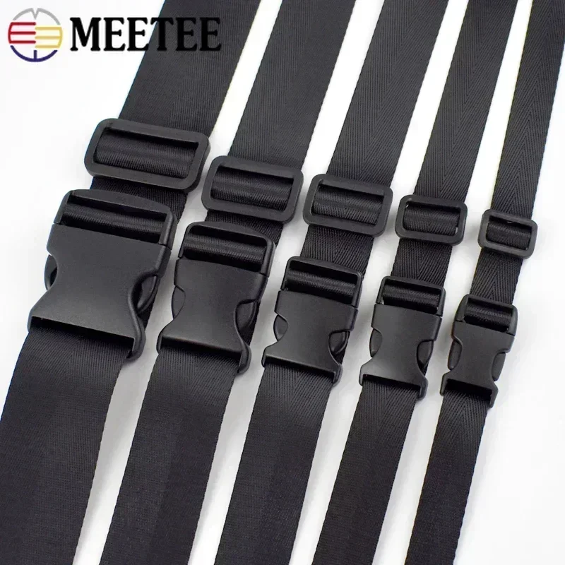 1/2/3/5 Set 20-50mm Collare per cani Accessori Fibbia a sgancio in plastica Tessitura in nylon Cursore Tri-Glide Strap Nastro Clip laterale Gancio