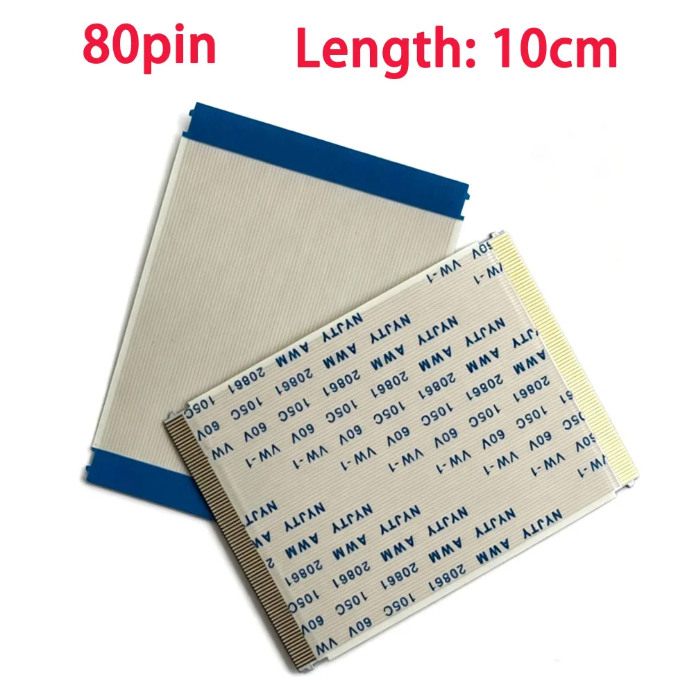 80Pin Ear FPC/FFC Ribbon Cable 10CM Logic Board Cable LCD Screen Cable Flexible Cable Suitable for Haier TCL LCD TV