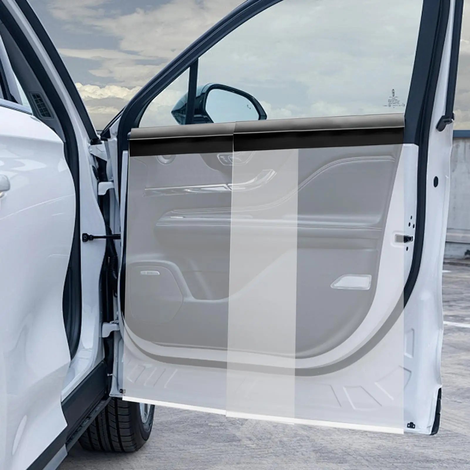 

Car Door Panel Cover Car Door Panels Waterproof Cover Protection Window Tint Wrap Tools Reusable Vehicle Water Shield Sheet