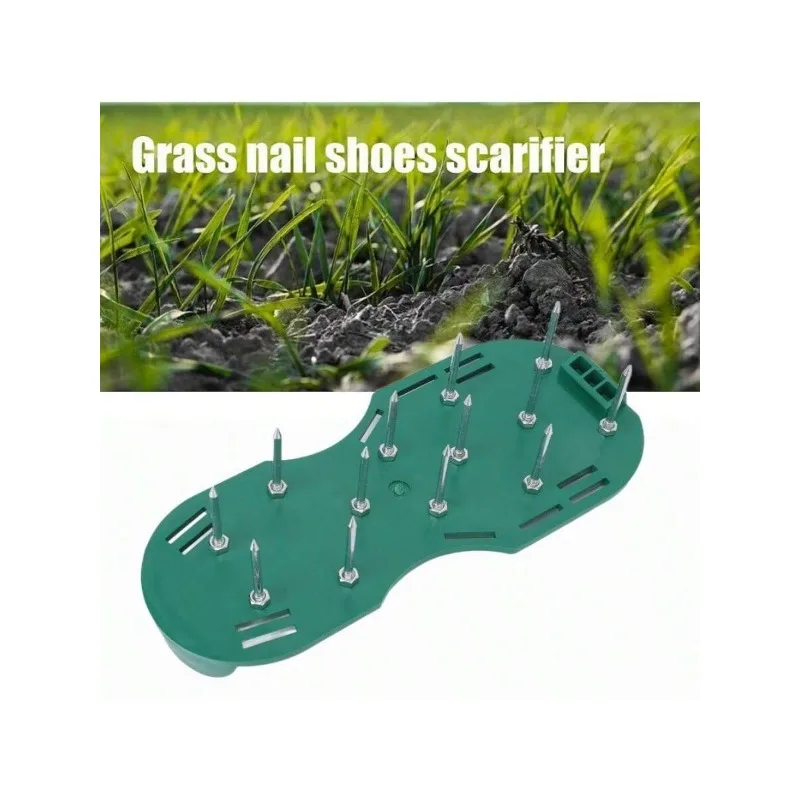 1Pair,Garden Scarifier Shoes, Grass Nail Shoes, Lawn Inflatable Scarifier Shoes, Self-Leveling Epoxy Gardening Tools